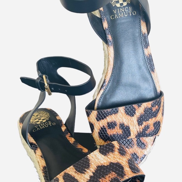 Vince Camuto Defina Leopard Print Espradrille Platform Sandals - Picture 5 of 9